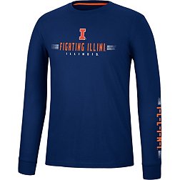 Colosseum Men's Illinois Fighting Illini Blue Spackler Longsleeve T-Shirt