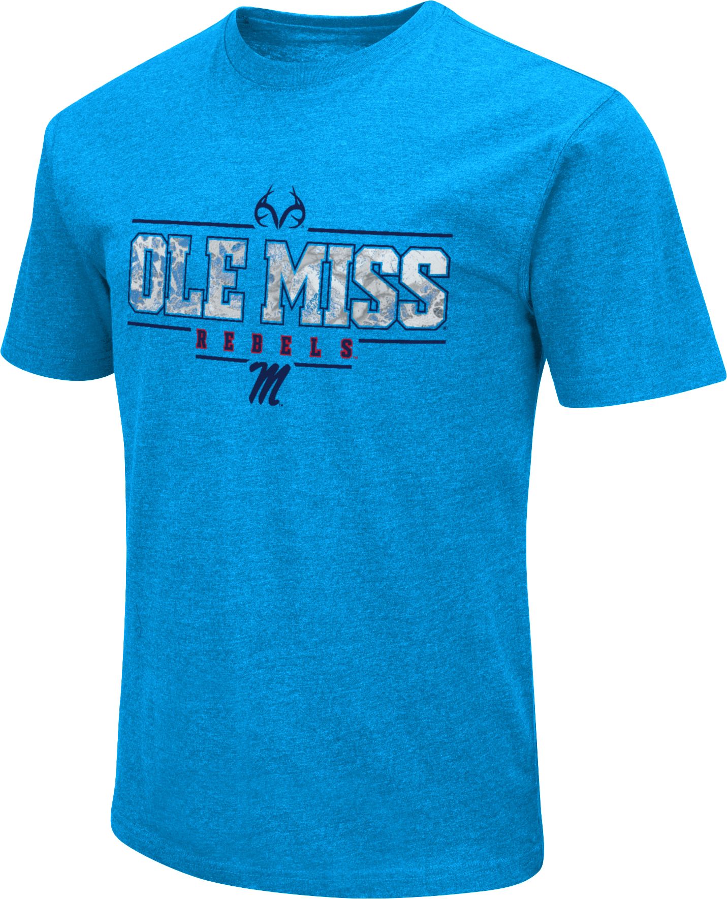 Colosseum Men's Ole Miss Rebels Blue Realtree T-Shirt