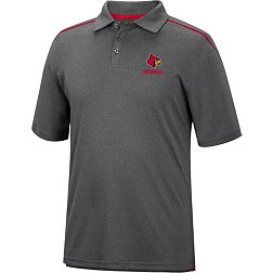 Louisville Cardinals - Men's Gray Short Sleeve Polo Shirt - Size XL