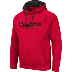 Colosseum Men's Red Louisville Cardinals Arch And Logo Crew Neck Sweatshirt
