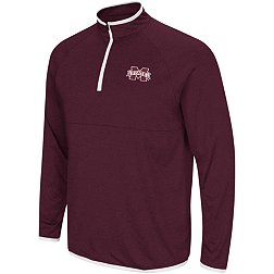 Colosseum Men's Mississippi State Bulldogs Maroon Rival 1/4 Zip Jacket