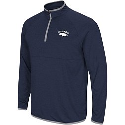 Colosseum Men's Nevada Wolf Pack Blue Rival 1/4 Zip Jacket