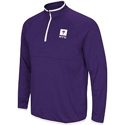 Colosseum Men's NYU Violets Purple Rival 1/4 Zip Jacket