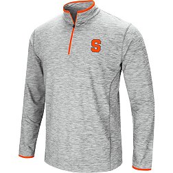 Colosseum Men's Syracuse Orange Gray Rival Poly 1/4 Zip Jacket