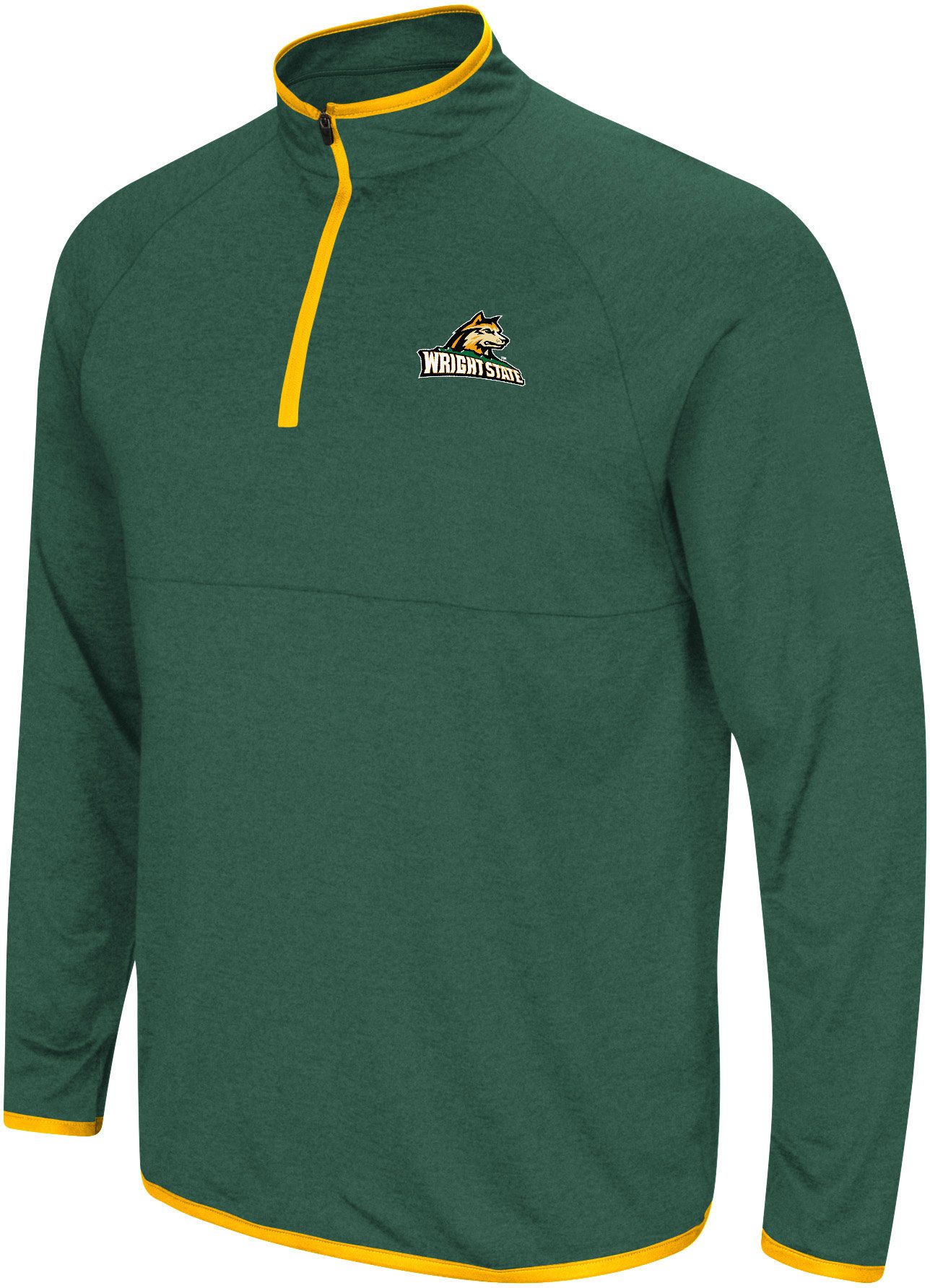 Colosseum Men's Wright State Raiders Green Rival 1/4 Zip Jacket