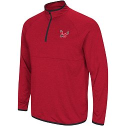 Colosseum Men's Eastern Washington Eagles Red Rival 1/4 Zip Jacket