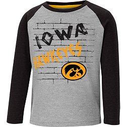 Colosseum Toddler Iowa Hawkeyes Gray East End Raglan Longsleeve T-Shirt