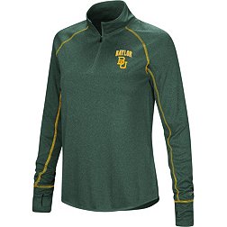 Colosseum Women's Baylor Bears Green Stingray 1/4 Zip Jacket