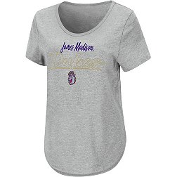 Colosseum Women's James Madison Dukes Gray Promo T-Shirt