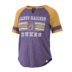 Colosseum Women's James Madison Dukes Purple Raglan T-Shirt