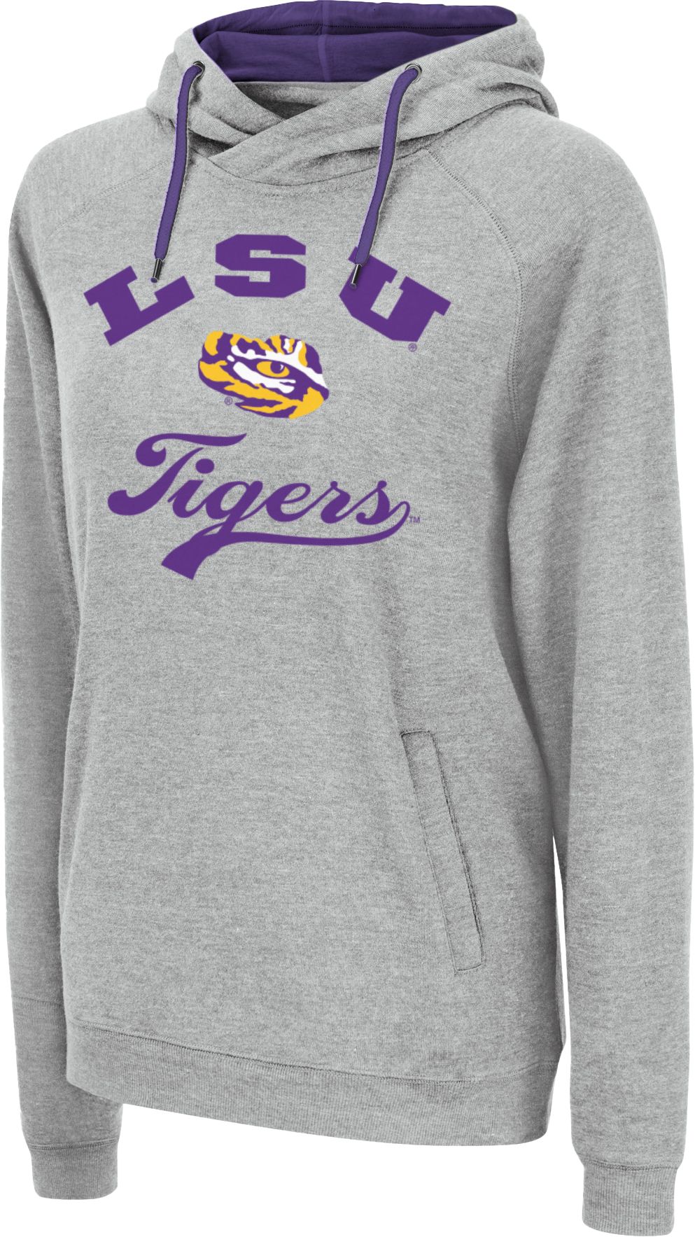 Colosseum Women's LSU Tigers Grey Hoodie