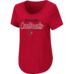 Louisville Cardinals PINK Sweater Womens Large Spell Out Red Till
