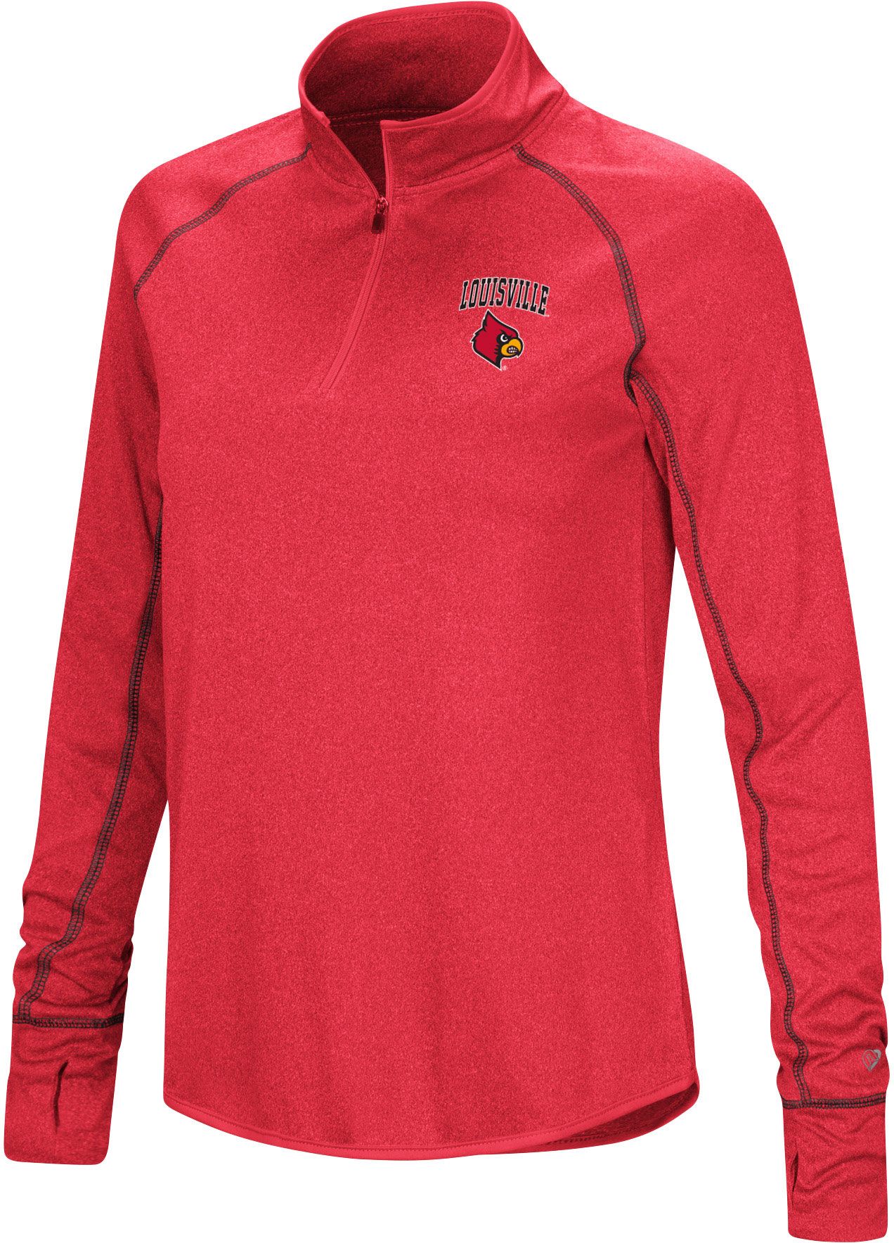 Colosseum Women's Louisville Cardinals Cardinal Red Stingray 1/4 Zip Jacket