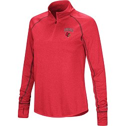 Colosseum Women's Louisville Cardinals Cream Perfect Date Cropped Pullover Hoodie, XL, White | Holiday Gift