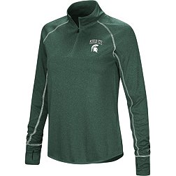 Colosseum Women's Michigan State Spartans Green Stingray 1/4 Zip Jacket