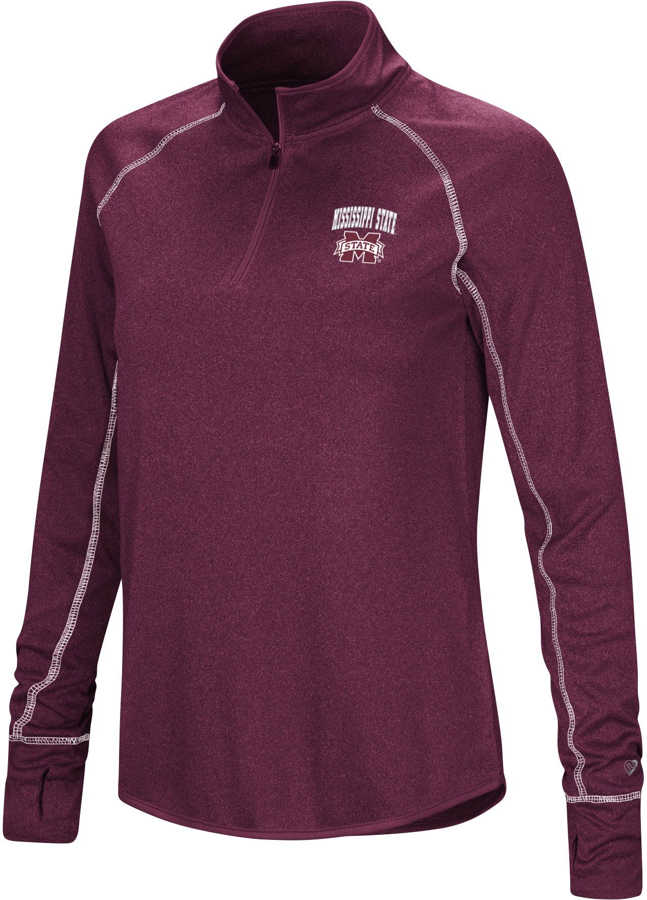 Colosseum Women's Mississippi State Bulldogs Maroon Stingray 1/4 Zip Jacket