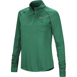 UNT Mean Green Womens Kelly Green Sport Fleece Long Sleeve 1/4 Zip Pullover