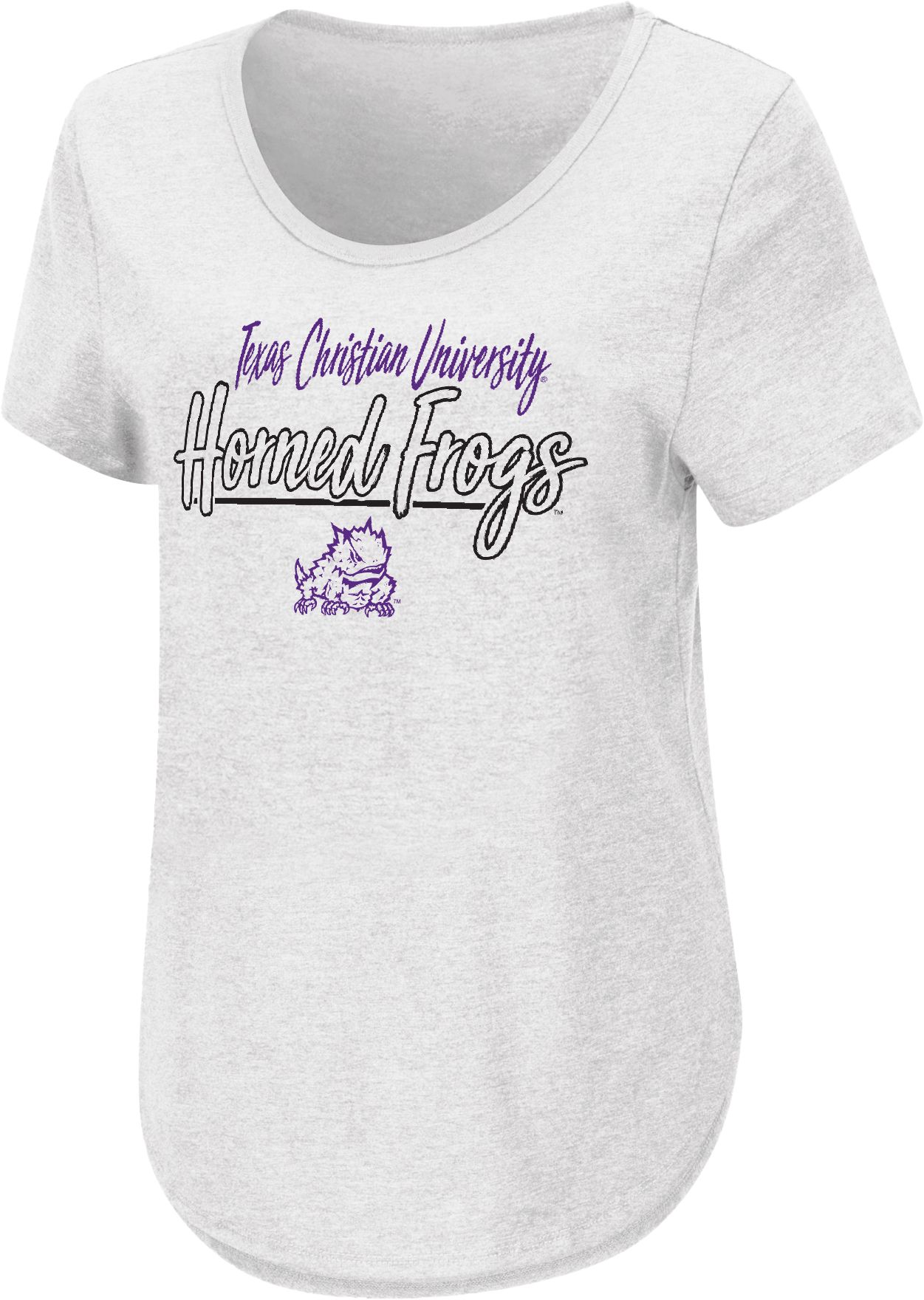 Colosseum Women's TCU Horned Frogs White Promo T-Shirt