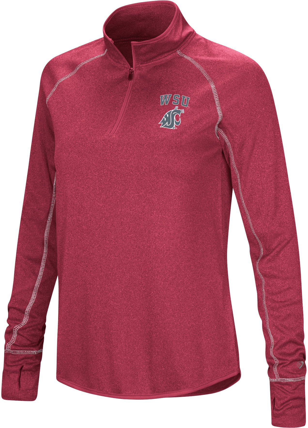 Colosseum Women's Washington State Cougars Crimson Stingray 1/4 Zip Jacket