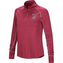 Colosseum Women's Washington State Cougars Crimson Stingray 1/4 Zip Jacket
