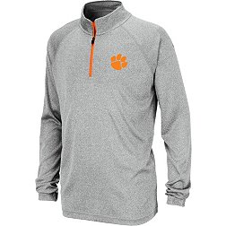 Colosseum Youth Clemson Tigers Gray Draft 1/4 Zip Jacket