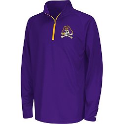 Colosseum Youth East Carolina Pirates Purple Draft 1/4 Zip Jacket