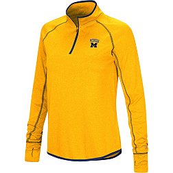 Colosseum Youth Michigan Wolverines Maize Draft 1/4 Zip Jacket