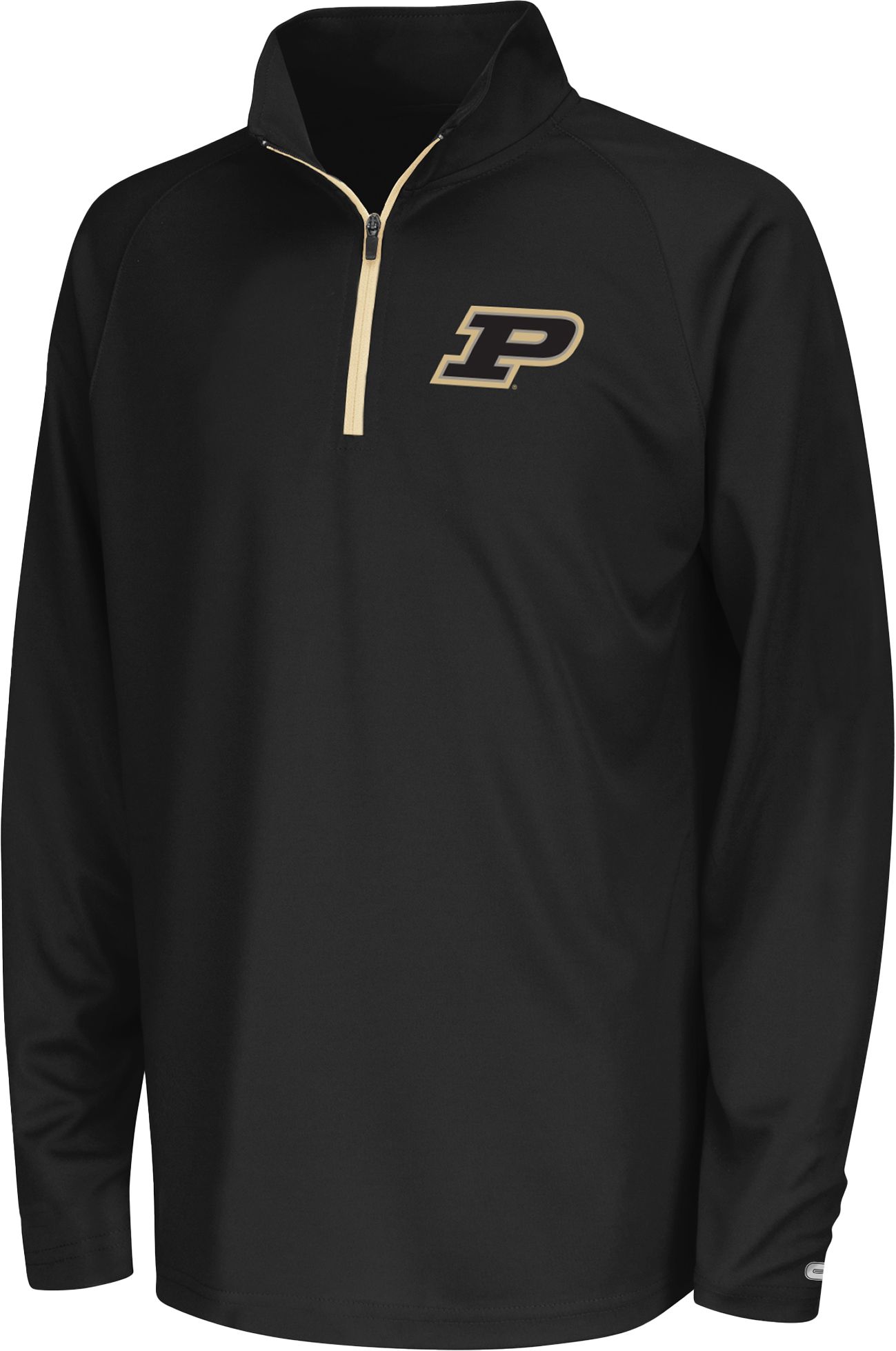 Colosseum Youth Purdue Boilermakers Black Draft 1/4 Zip Pullover