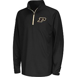 Colosseum Youth Purdue Boilermakers Black Draft 1/4 Zip Pullover