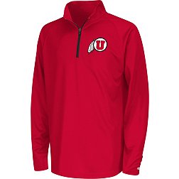 Colosseum Youth Utah Utes Red Draft 1/4 Zip Jacket
