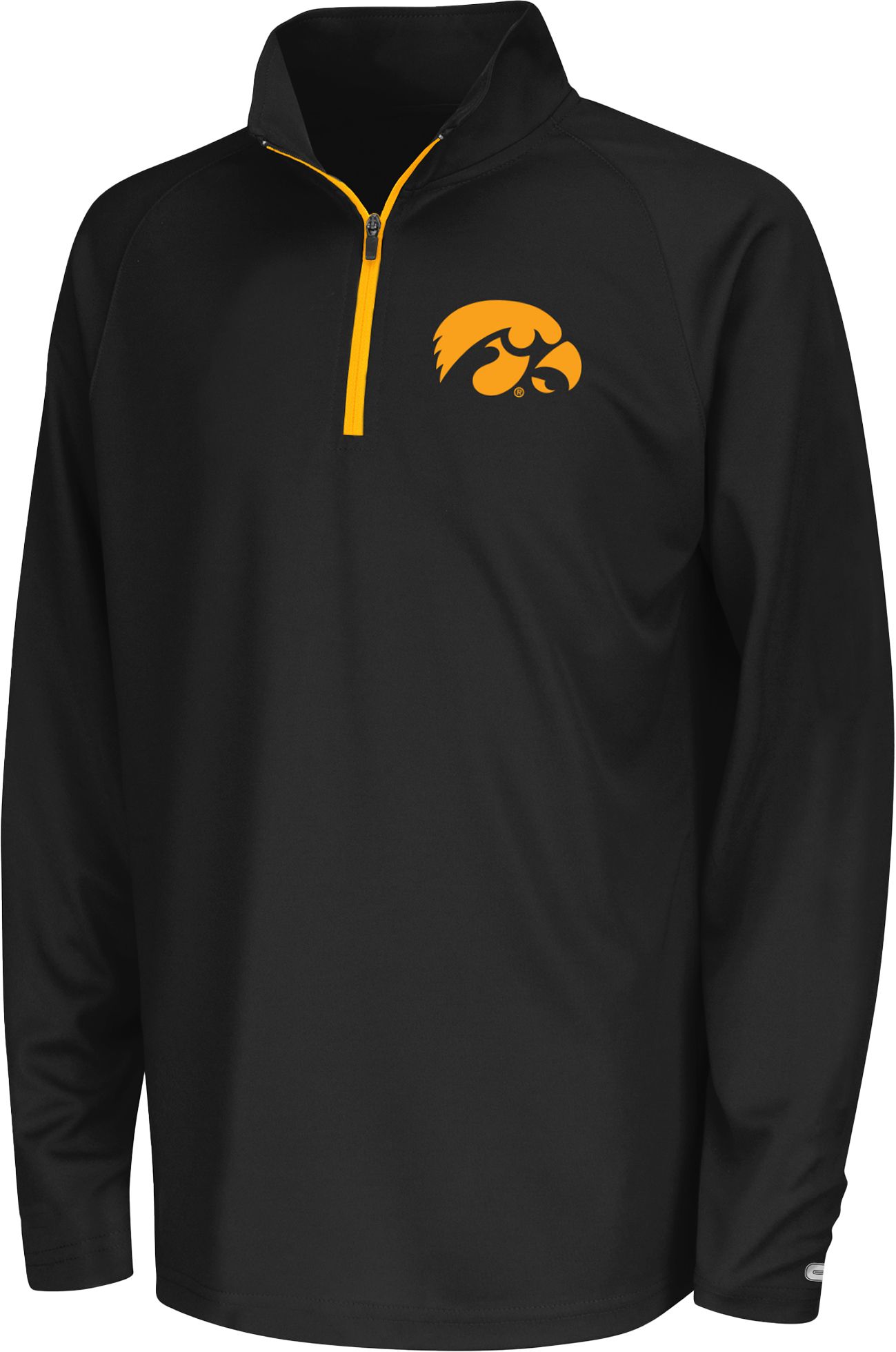 Colosseum Youth Iowa Hawkeyes Black Draft 1/4 Zip Jacket