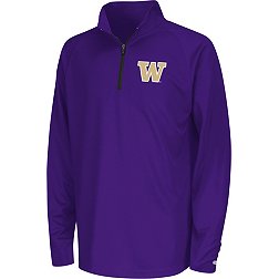 Colosseum Youth Washington Huskies Purple Draft 1/4 Zip Jacket