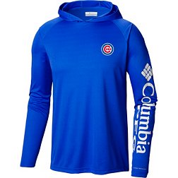 Columbia Men's Chicago Cubs Blue Tackle Pullover Hoodie