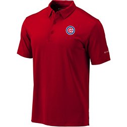 Columbia Men's Chicago Cubs Red Drive Performance Polo