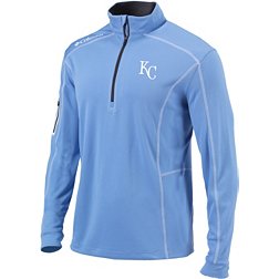 NWT Mens Columbia PFG MLB Kansas City Royals Button Up Shirt. Sz Medium &  Blue