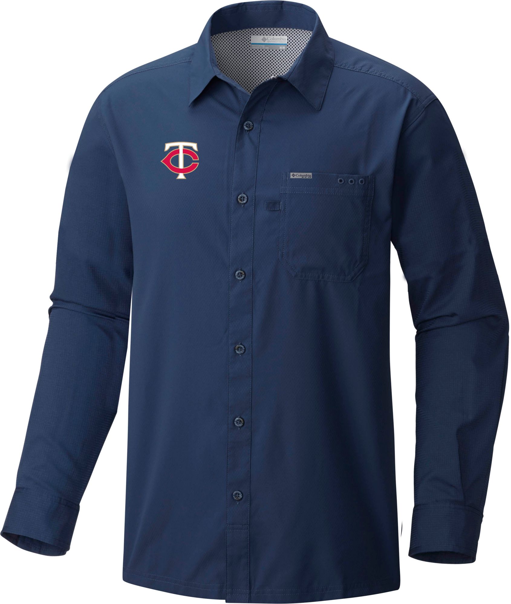 Columbia Men's Minnesota Twins Navy Slack Tide Long Sleeve T-Shirt