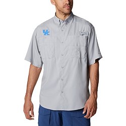 Columbia Men's Kentucky Wildcats Blue Tamiami Short Sleeve Shirt, Medium