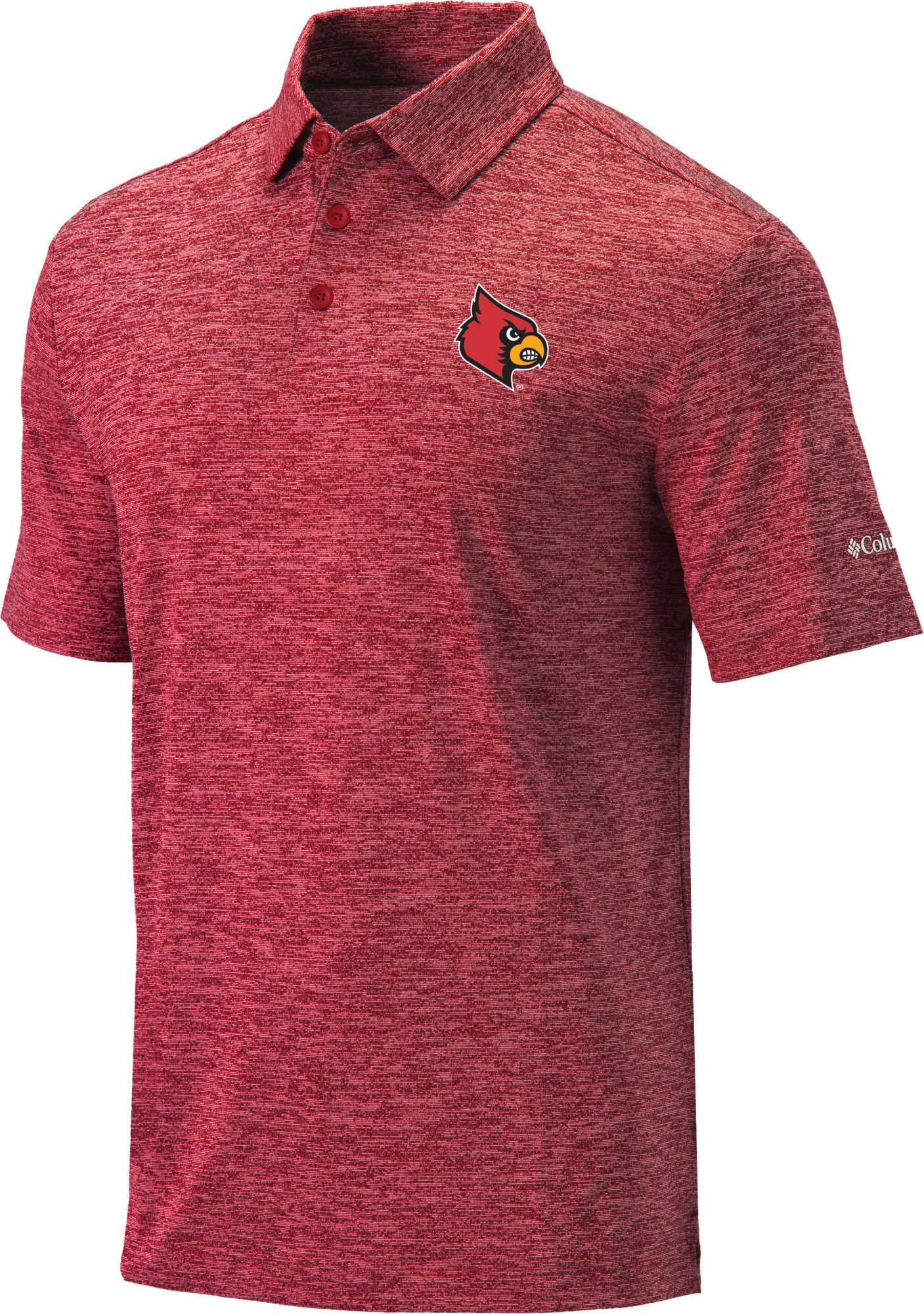 Columbia Men's Louisville Cardinals Cardinal Red Final Round Polo