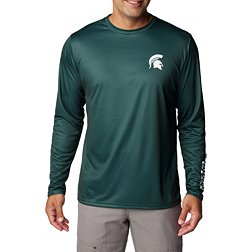 Columbia Men's Michigan State Spartans Green PHG Terminal Tackle Longsleeve T-Shirt