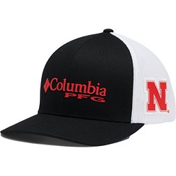 Columbia Men's Nebraska Cornhuskers Black PFG Adustable Hat,