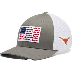 Columbia Men's Texas Longhorns Gray Perfomance Fishing Gear Flexfit Hat