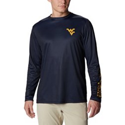 Columbia Men's West Virginia Mountaineers Blue PHG Terminal Tackle Longsleeve T-Shirt