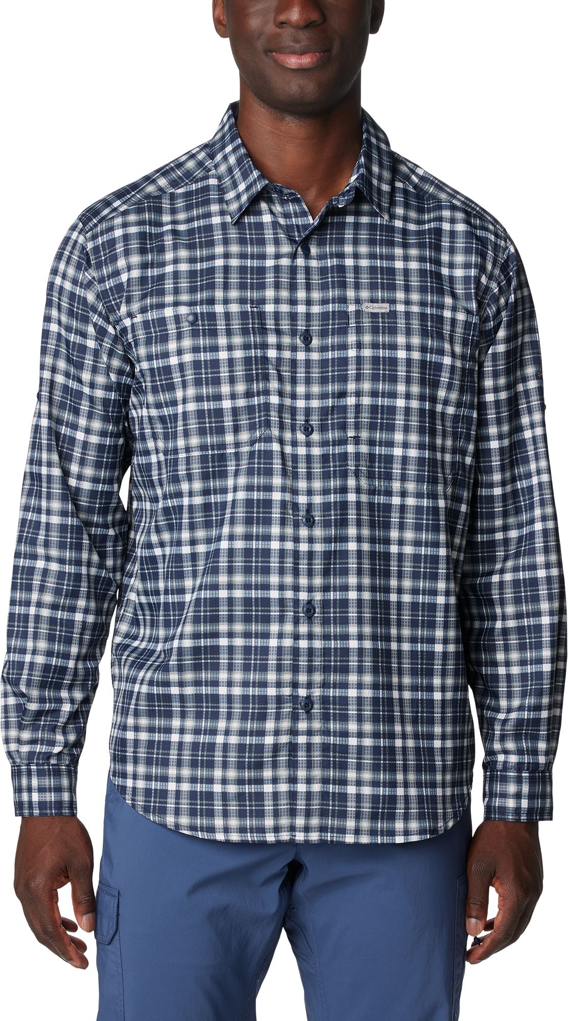 COLUMBIA Men's Silver RidgeGäó Utility Lite Plaid Long Sleeve Shirt