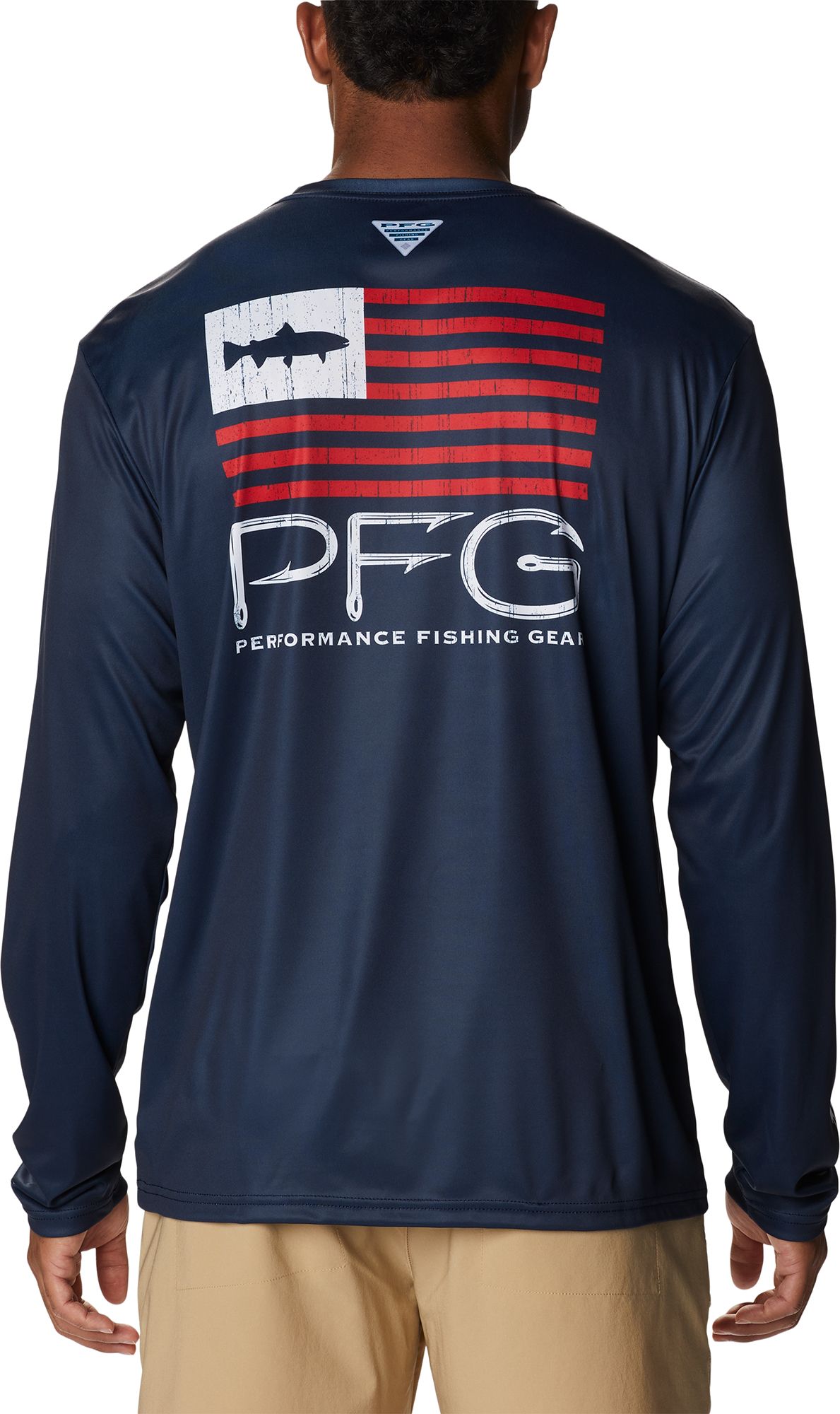 COLUMBIA Men's PFG Terminal Tackle PFG Fish Star Long Sleeve Shirt