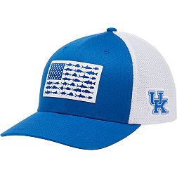 Columbia Kentucky Wildcats Blue Fish Flag Flex Fit Hat