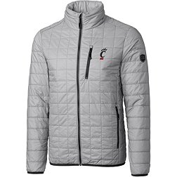 Cutter & Buck Men's Cincinnati Bearcats Grey Rainier PrimaLoft Eco Full-Zip Jacket