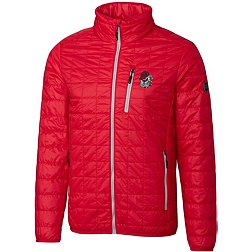 Cutter & Buck Men's Georgia Bulldogs Red Rainier PrimaLoft Eco Full-Zip Jacket