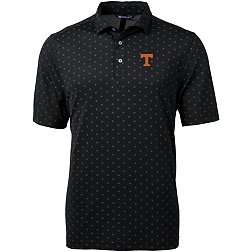 Cutter & Buck Men's Tennessee Volunteers Black Virtue Eco Pique Tile Polo