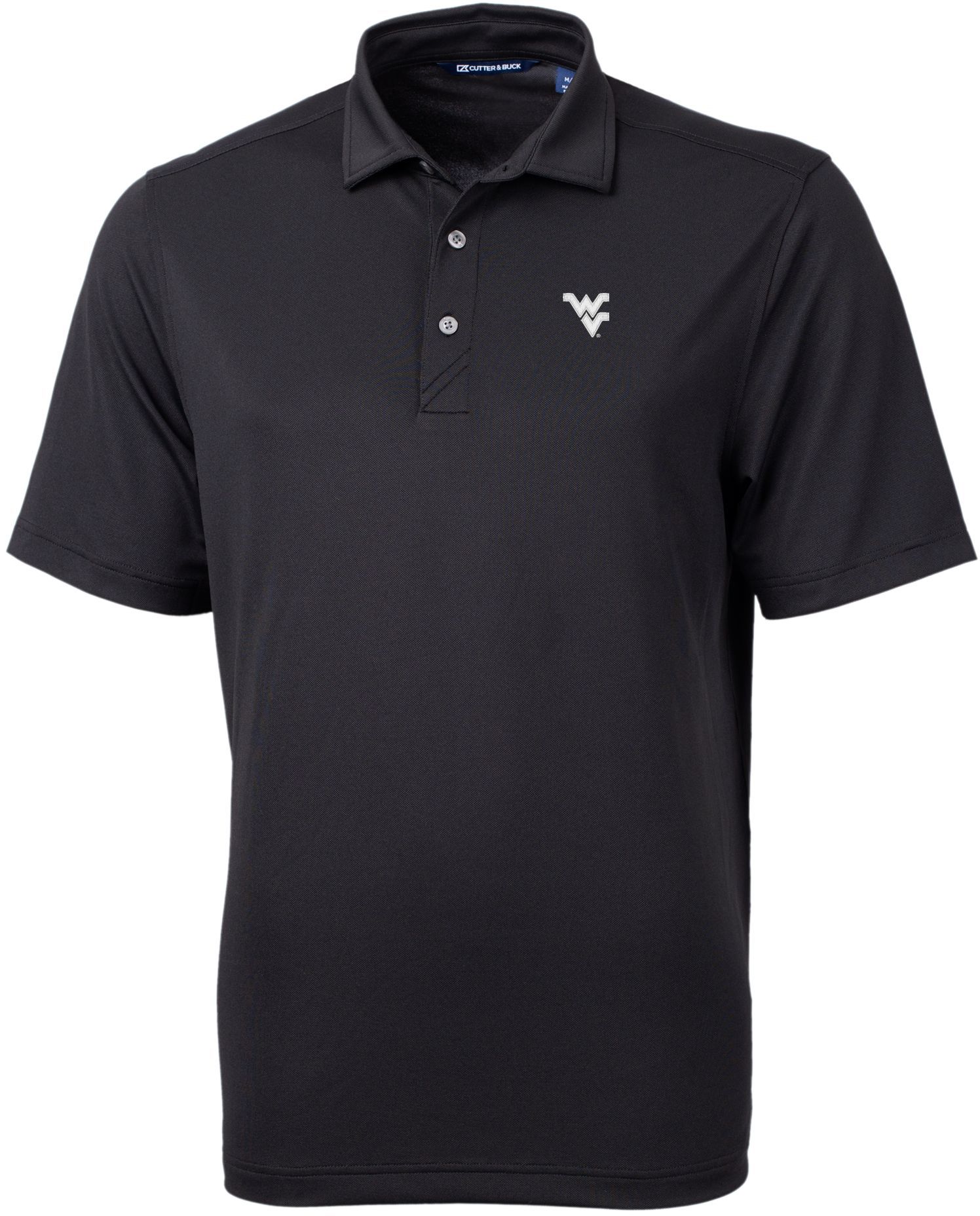 Cutter & Buck Men's West Virginia Mountaineers Black Virtue Eco Pique Polo