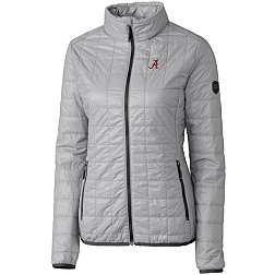 Cutter & Buck Women's Alabama Crimson Tide Grey Rainier PrimaLoft Eco Full-Zip Jacket